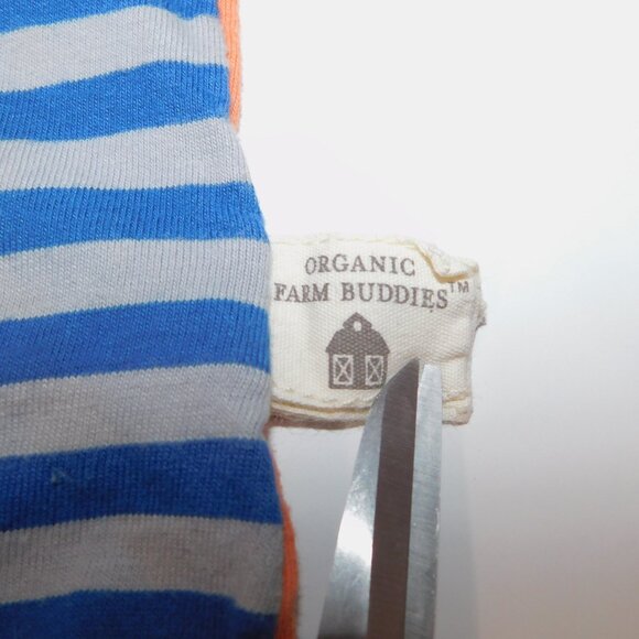 Apple Park Organic Farm Buddies Blue Gray Orange Raccoon Security Blanket Baby - Picture 4 of 5